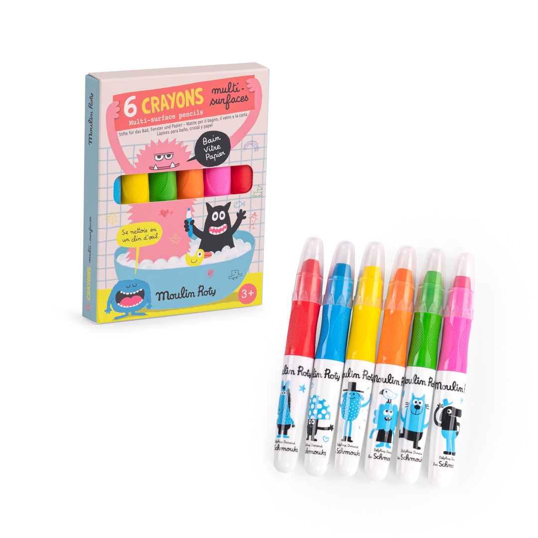 Moulin Roty Bath Crayons – 6 Pack