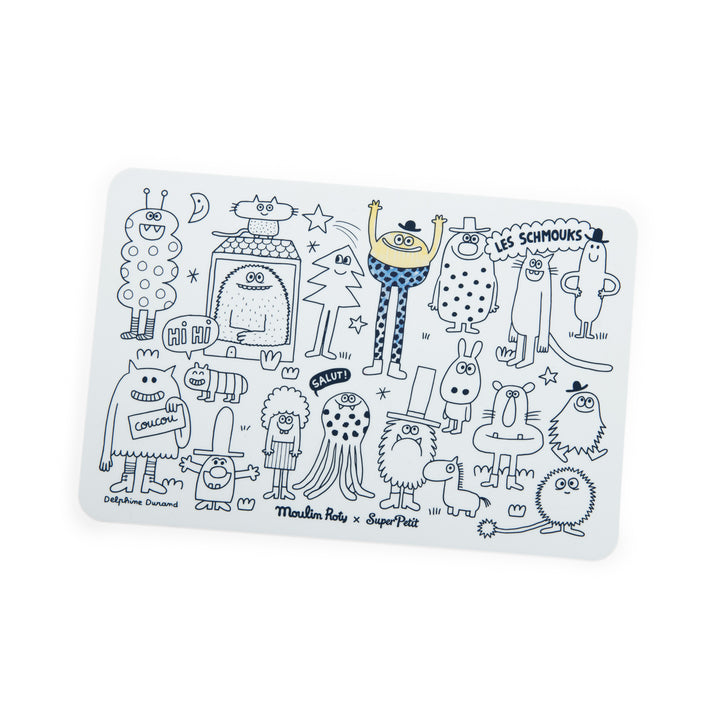 Moulin Roty Mini Play Mat Set + 4 Pencils – Les Schmouks