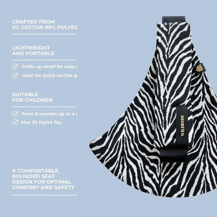 Wildride Side Carrier – Zebra