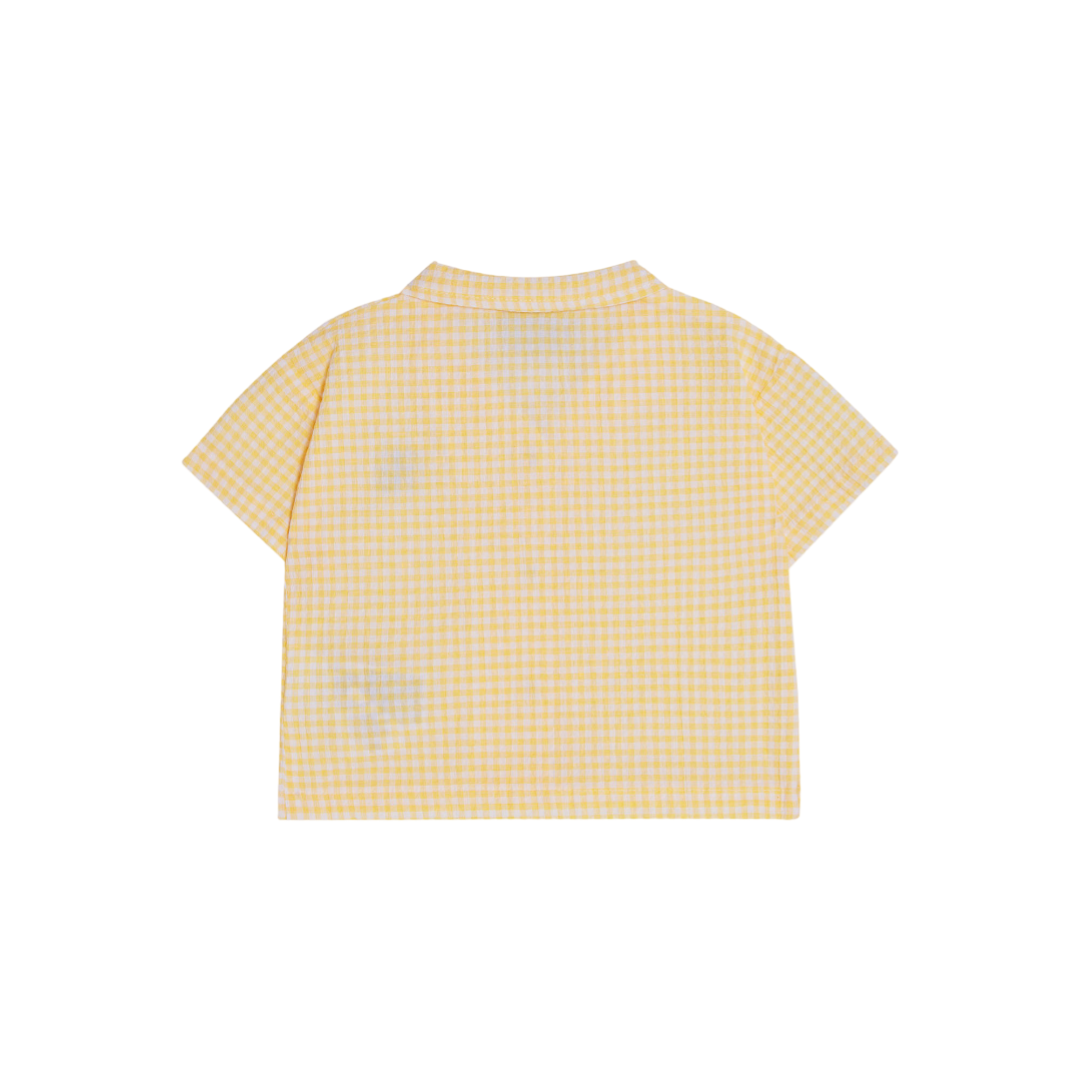 The Campamento Yellow Checked Baby Shirt