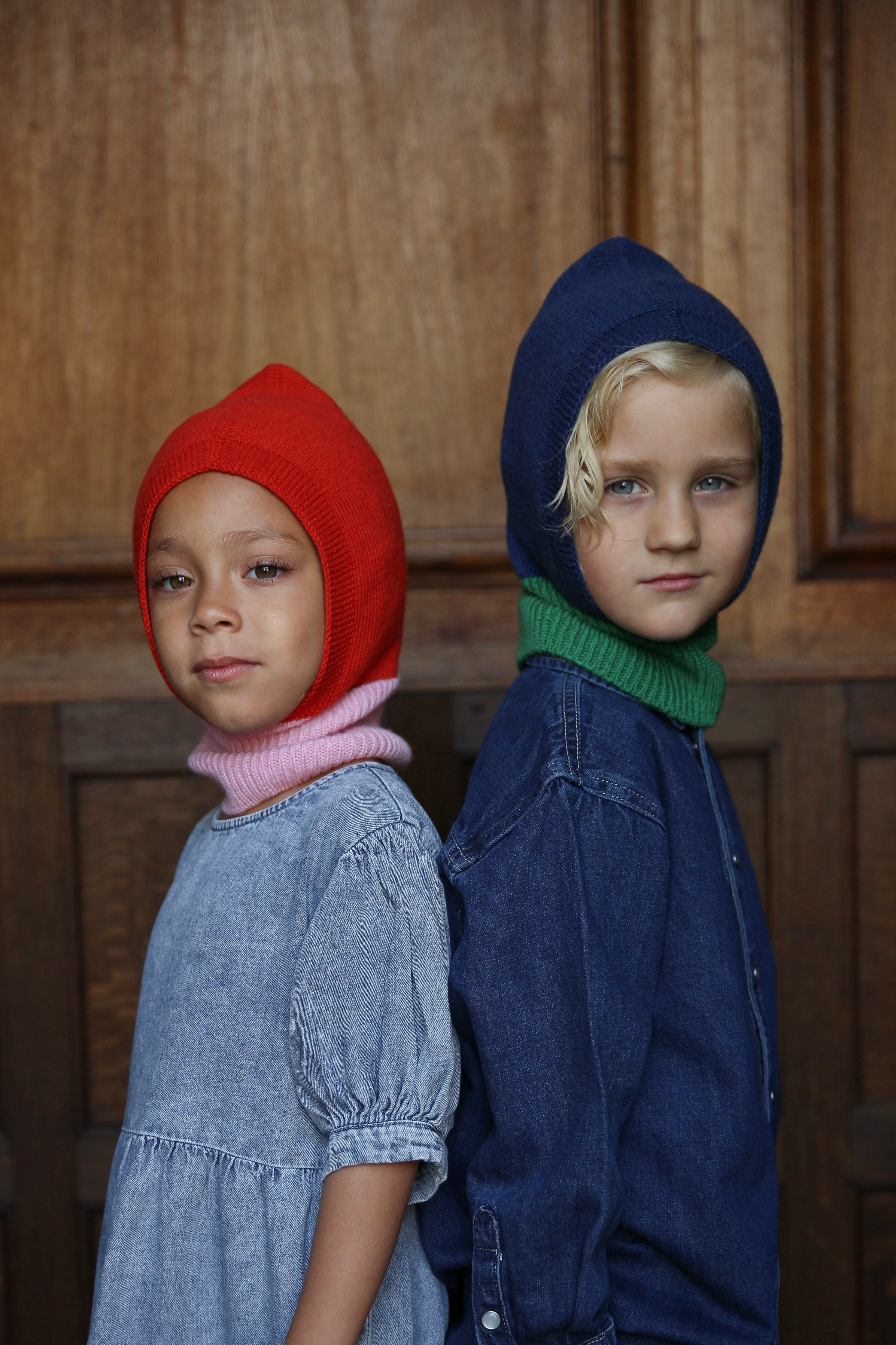 Hvid Balaclava Eddy Blue / Grass - Blue Wool Balaclava Hvid – La