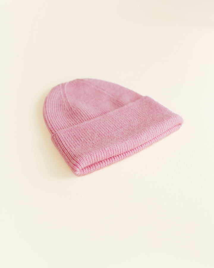 Hvid Fonzie Newborn Beanie Cotton Candy