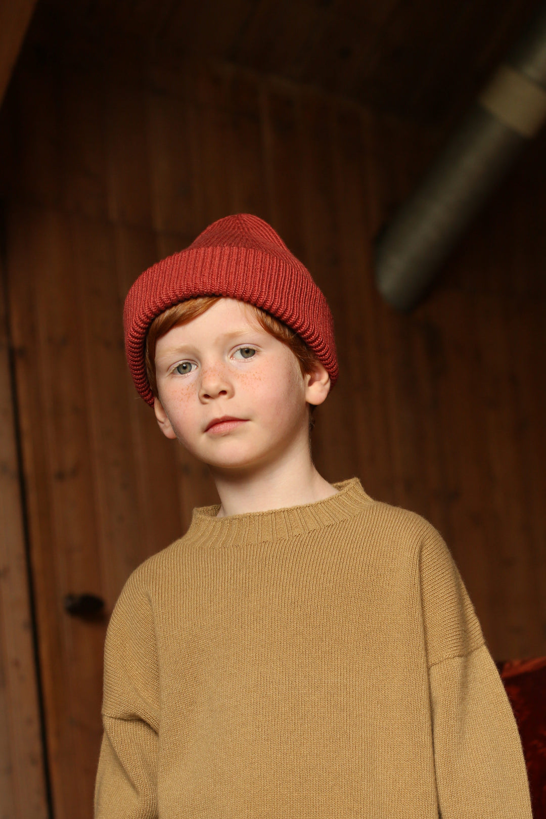 Hvid Fonzie Kids Beanie Wild Berry