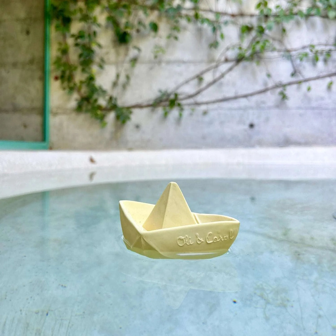 Oli & Carol Origami Boat Bath Toy - Vanilla