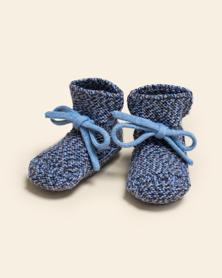 Hvid Booties Happy Melange Blue