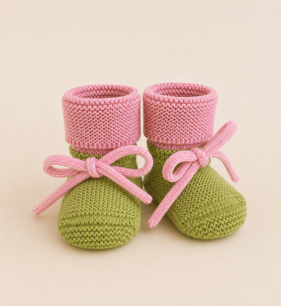 Hvid Booties Lime - Cotton Candy