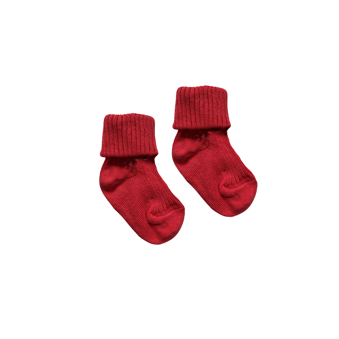 Baby Socks Rib Cotton Tomato - La Gentile Store