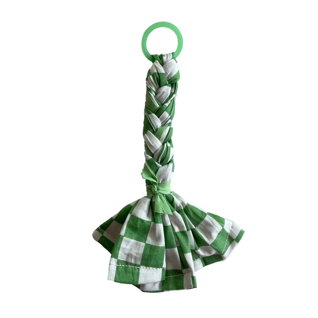 Bandana Pacifier Cord Checkerboard Green - La Gentile Store
