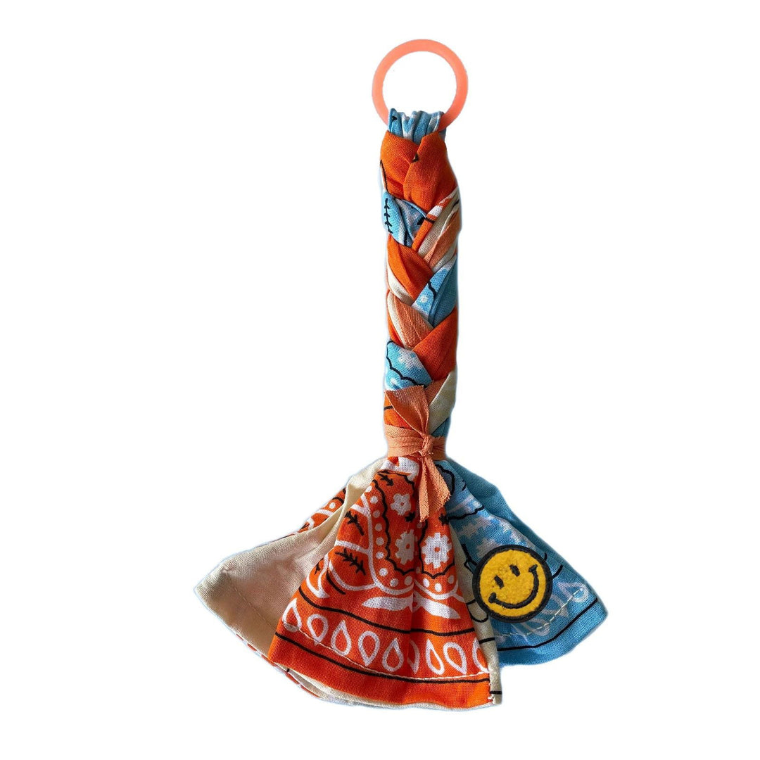 Bandana Pacifier Cord Multi Orange Smiley - La Gentile Store