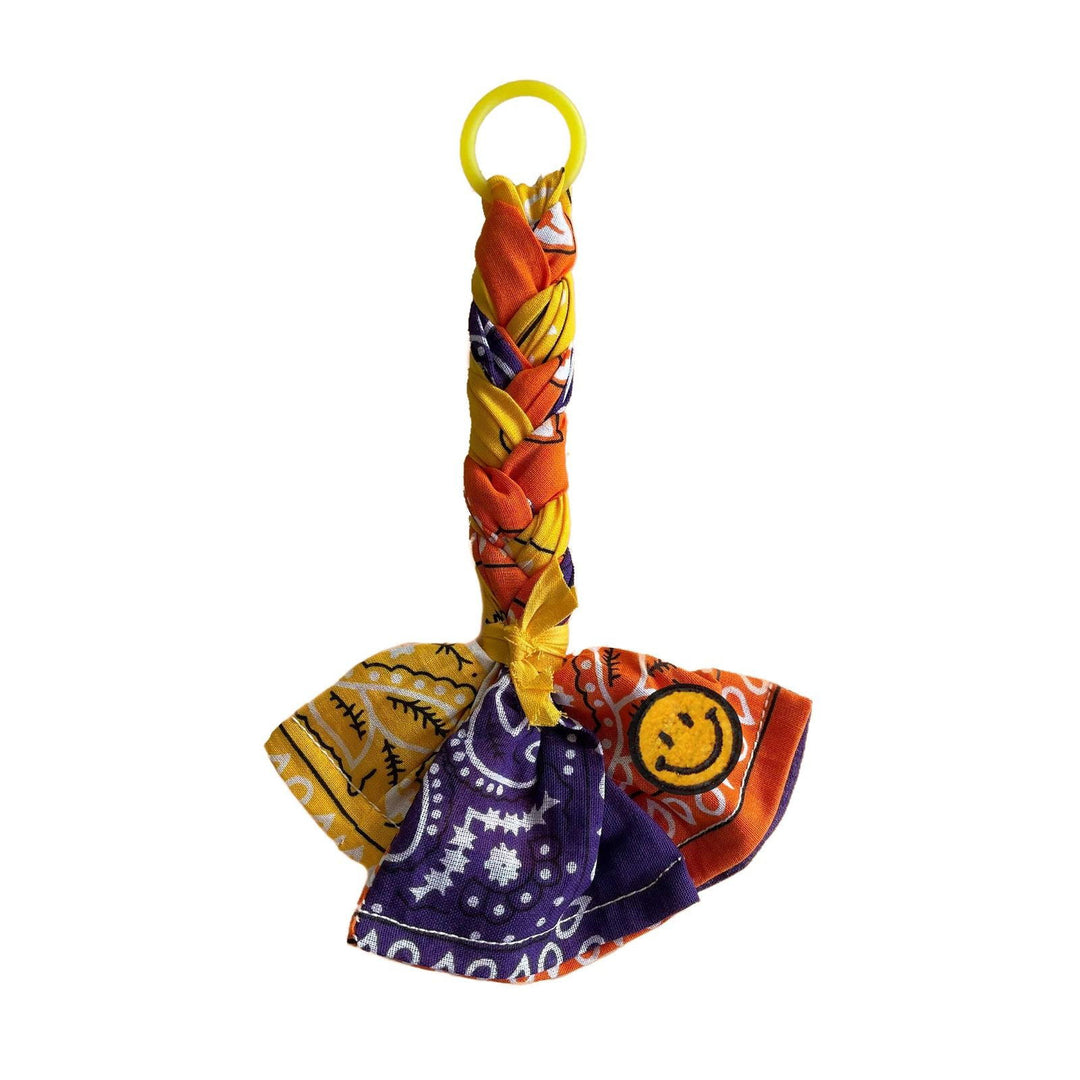 Bandana Pacifier Cord Multi Purple Smiley - La Gentile Store