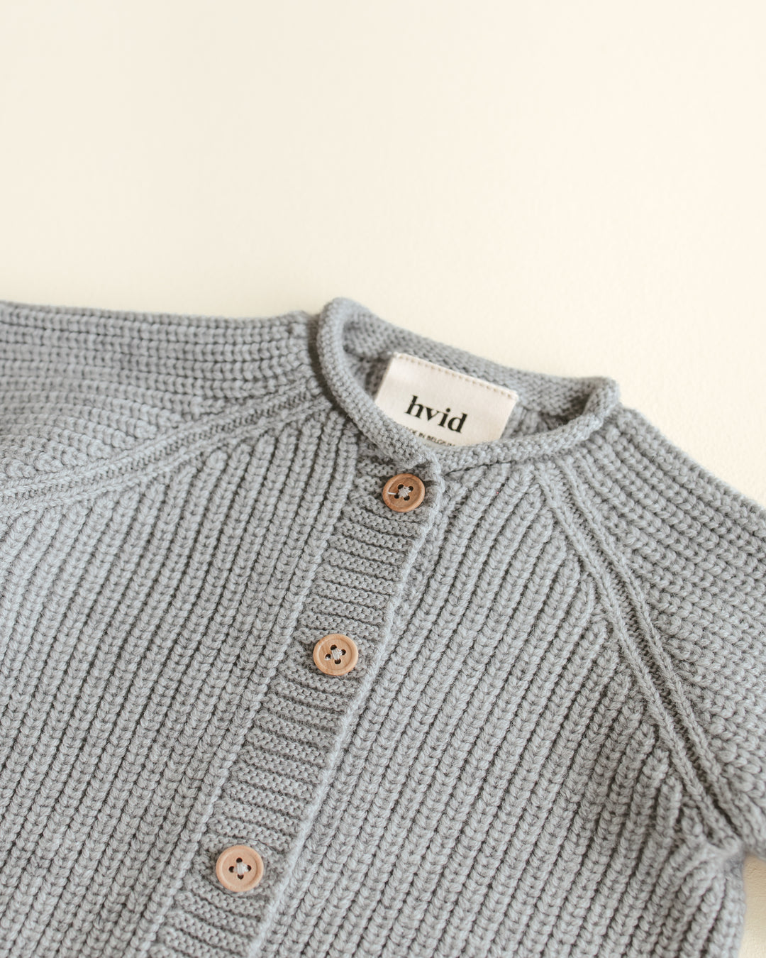Hvid Cardigan Inga Grey Melange