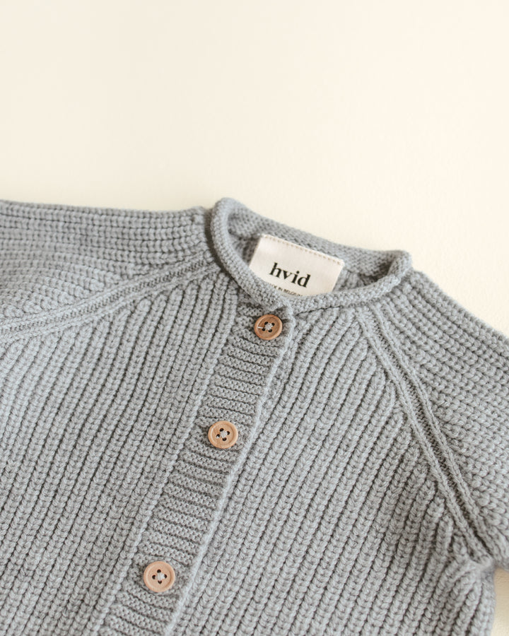 Hvid Cardigan Inga Grey Melange