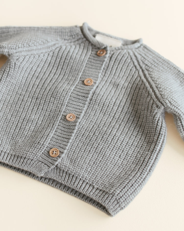 Hvid Cardigan Inga Grey Melange