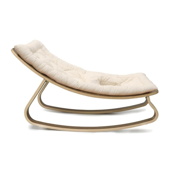 Charlie Crane Baby Rocker Levo Walnut Organic White - La Gentile Store