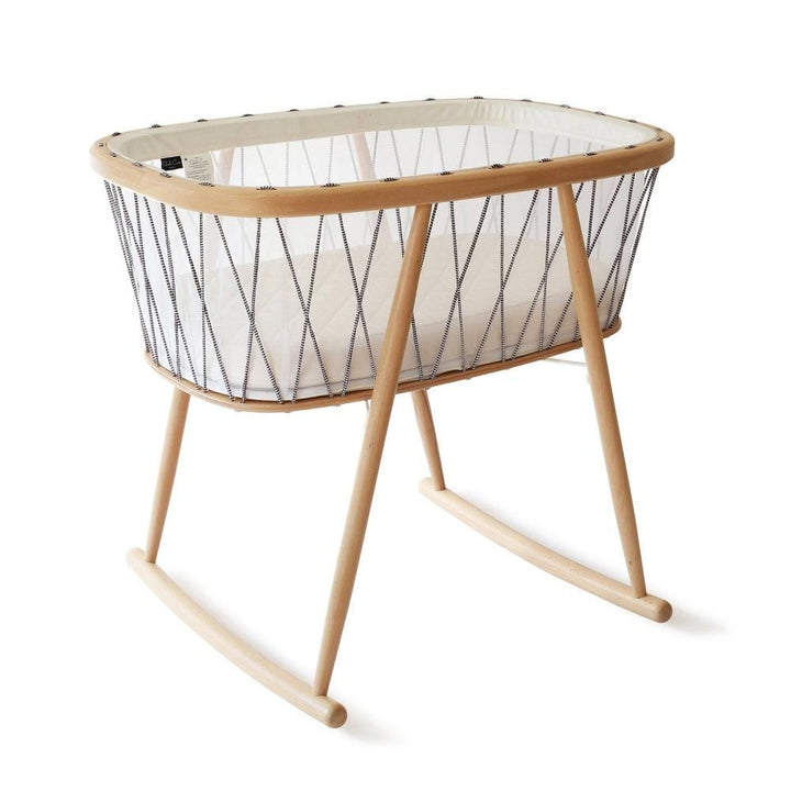 Charlie Crane Kumi Baby Crib Black and White with Coco Mattress - La Gentile Store