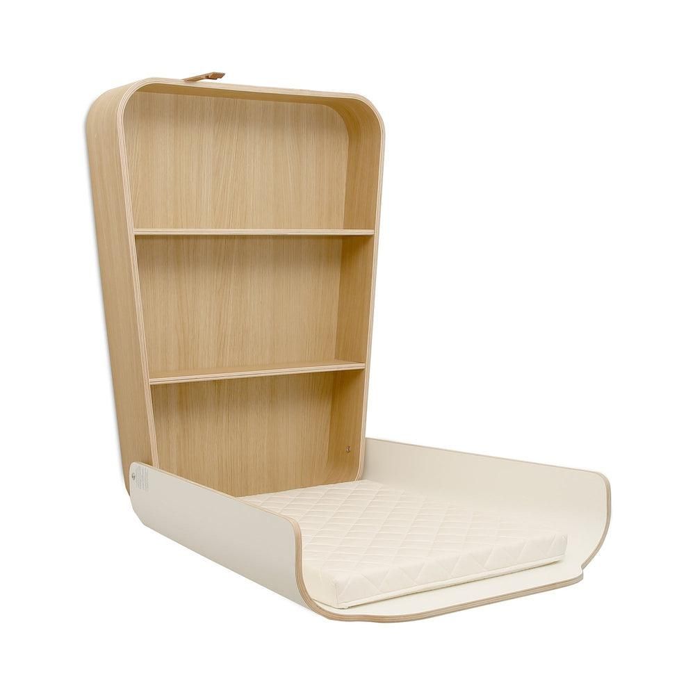 Charlie Crane Noga Changing Table in Gentle White with Mattress - La Gentile Store