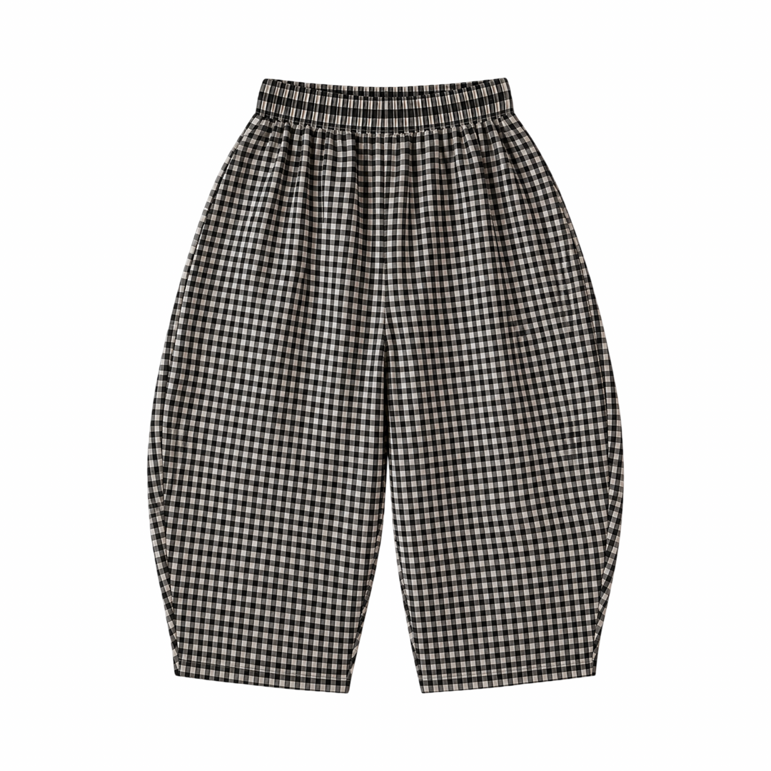 Checked Baggy Pants