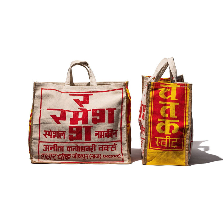 Cotton Market Bag Red Yellow - La Gentile Store