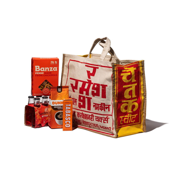Cotton Market Bag Red Yellow - La Gentile Store