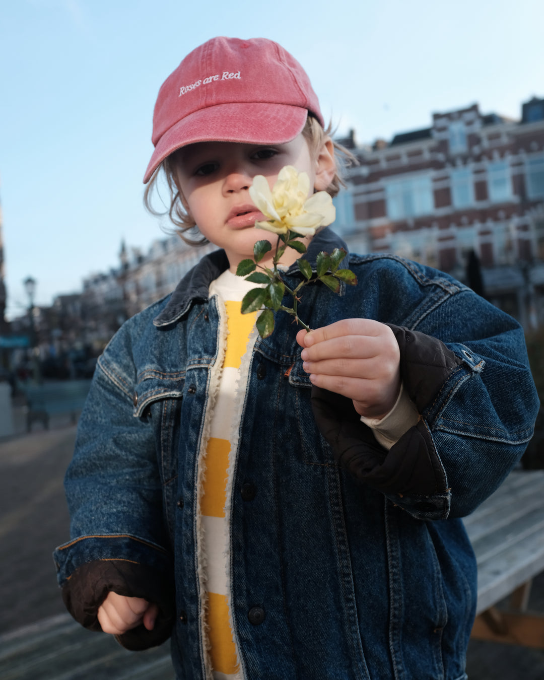 The Campamento Yellow Stripes Oversized Kids Sweatshirt