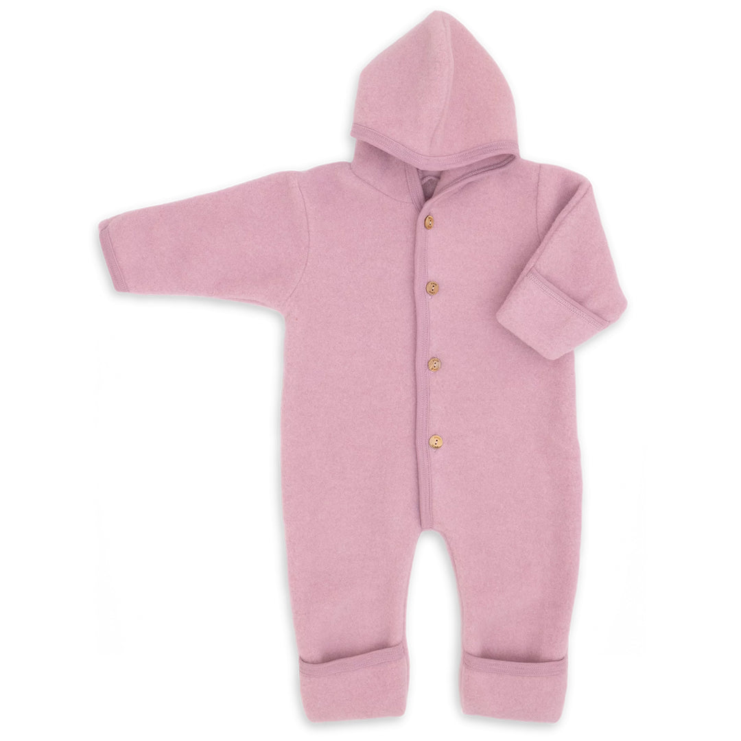 Engel Natur Wool Jumpsuit with Hood Pink