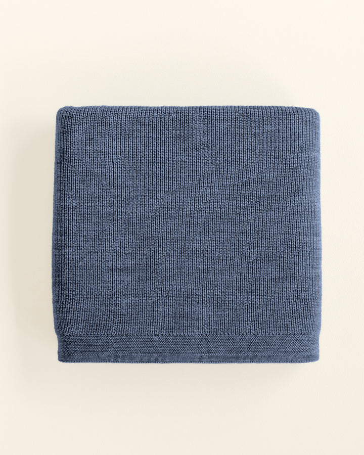 Hvid Felix Blanket – Denim
