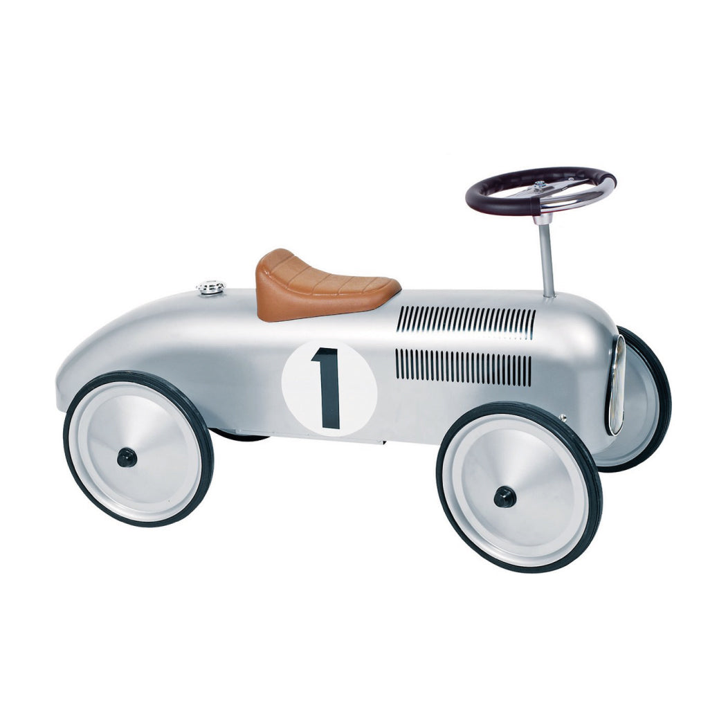 Retro Ride-On Car Silver