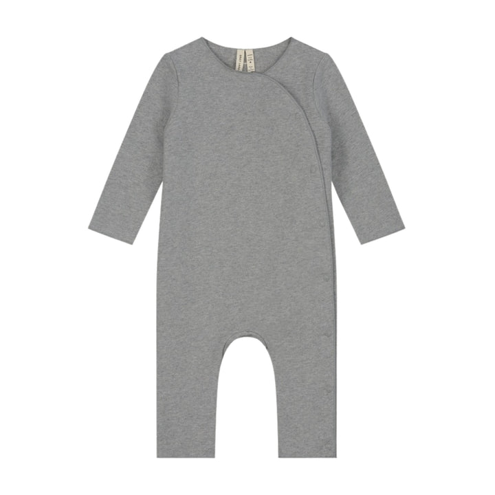 Gray Label Baby Suit with Snaps GOTS Grey Melange