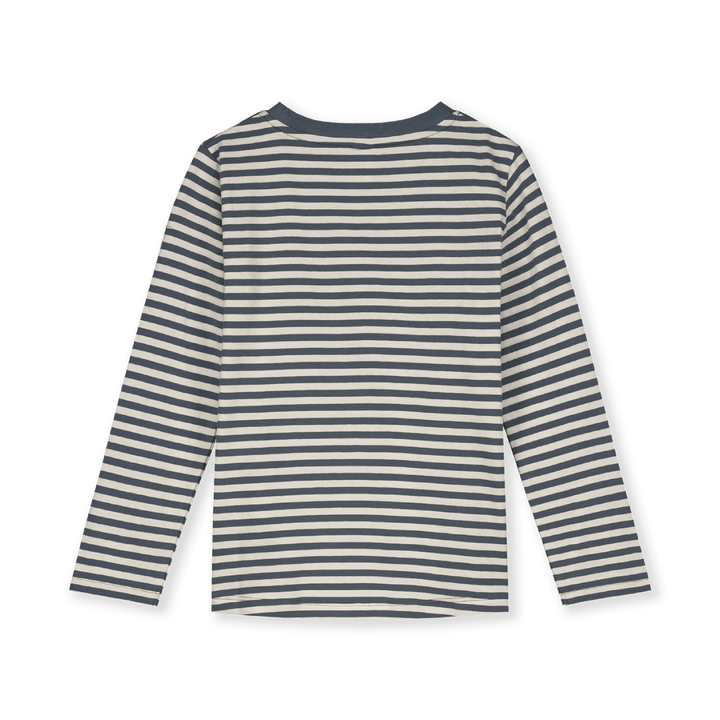 Gray Label Striped Long Sleeve Shirt Blue Grey - Cream
