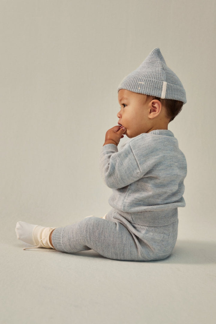 Gray Label Knitted Baby Pants Grey Melange - La Gentile Store