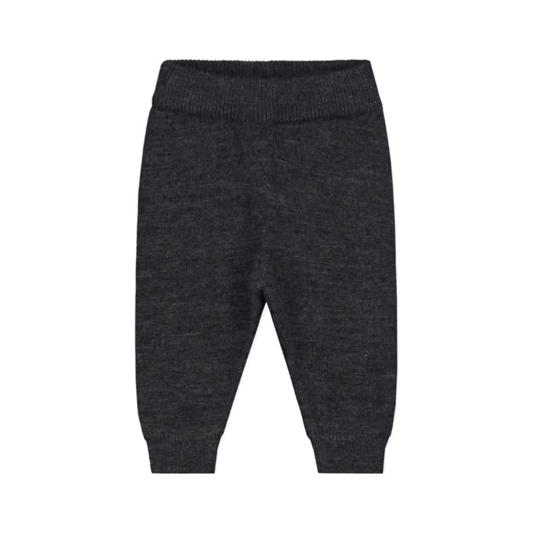 Gray Label Knitted Baby Pants Nearly Black Melange - La Gentile Store