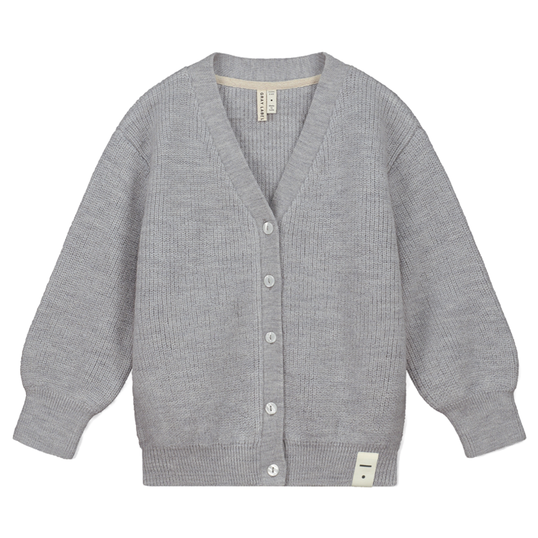 Gray Label Knitted Cardigan Grey Melange - La Gentile Store