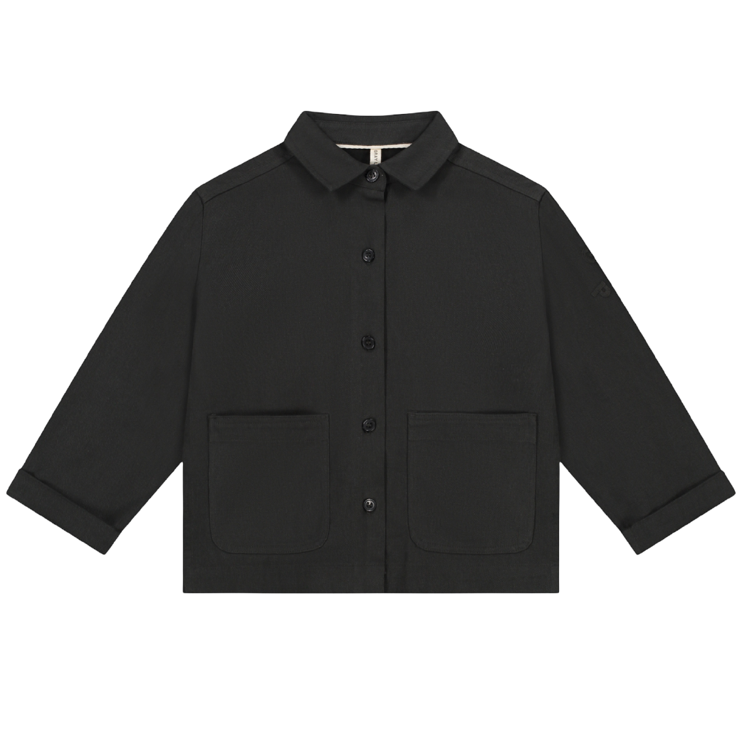 Gray Label POP Twill Overshirt Nearly Black - La Gentile Store