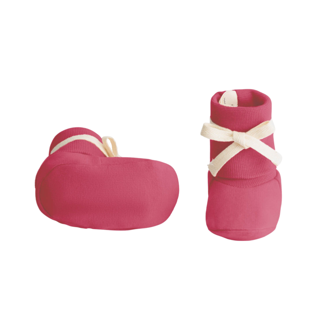 Gray Label Ribbed Baby Booties Cherry - La Gentile Store