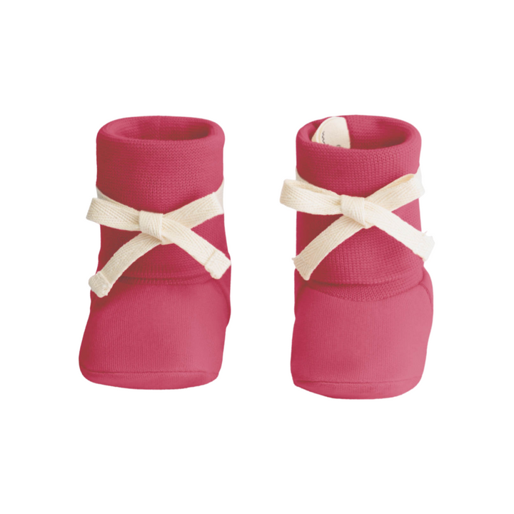 Gray Label Ribbed Baby Booties Cherry - La Gentile Store