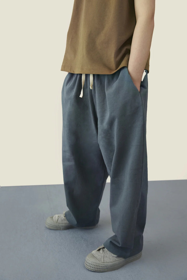 Gray Label Pull Up Trousers Blue Grey