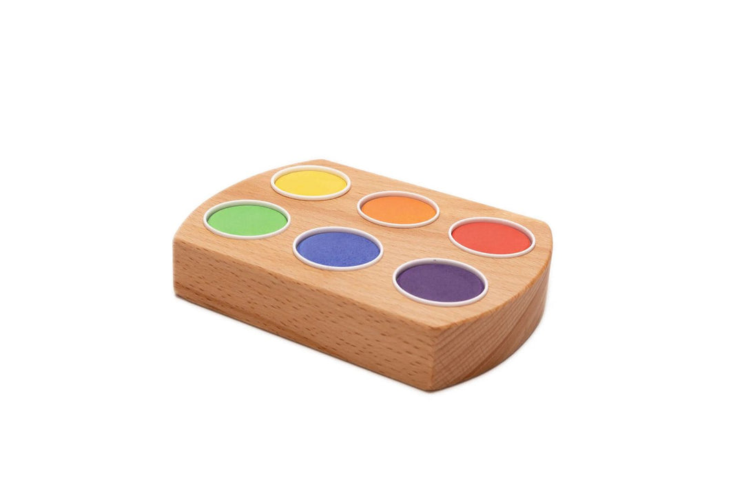 Grennn Wooden Watercolor Holder incl. 6 Colors - La Gentile Store