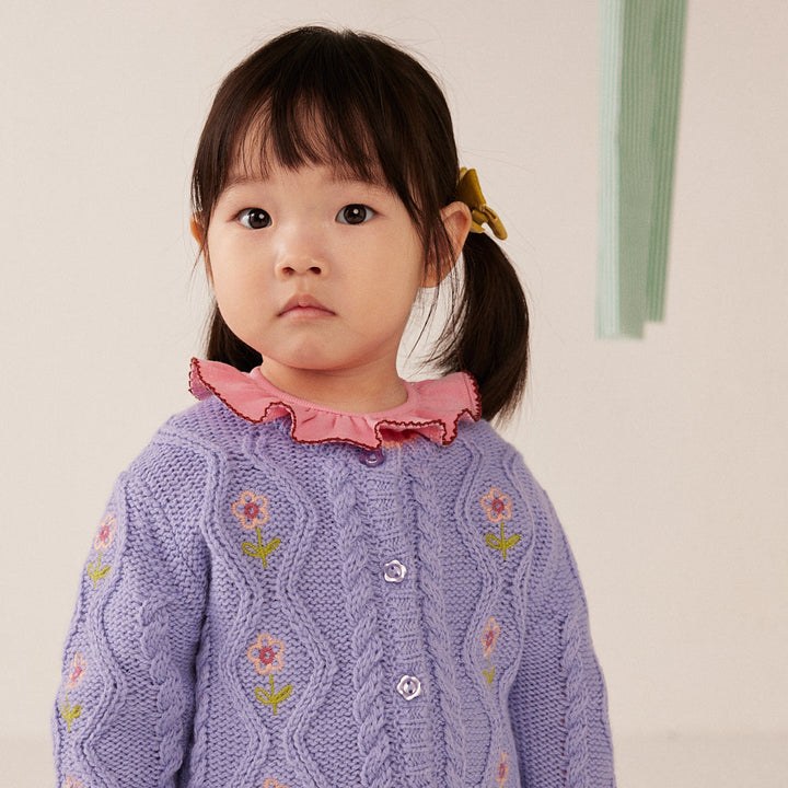 Hello Simone Jeannette Cable Knit Baby Cardigan
