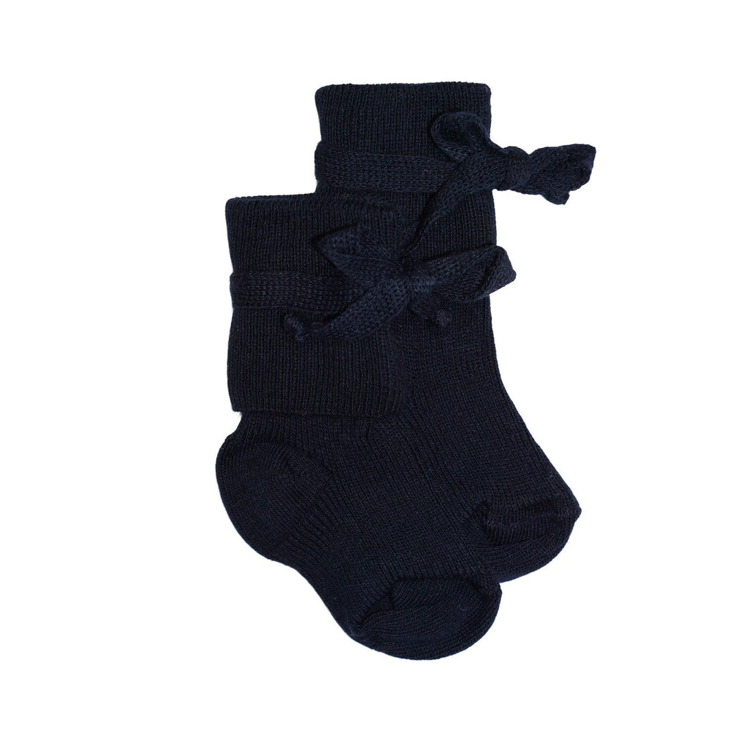 Hirsch Natur Cotton Newborn Socks Navy - La Gentile Store