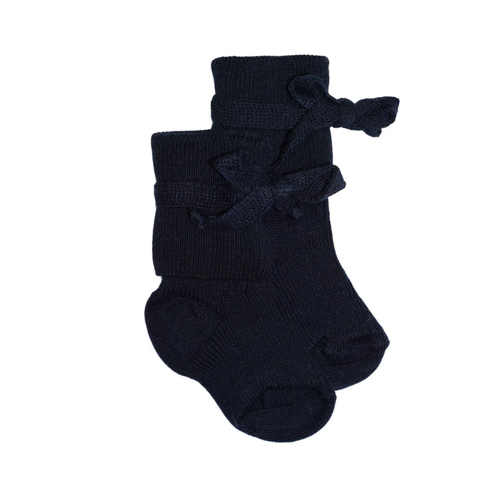 Hirsch Natur Cotton Newborn Socks Navy - La Gentile Store