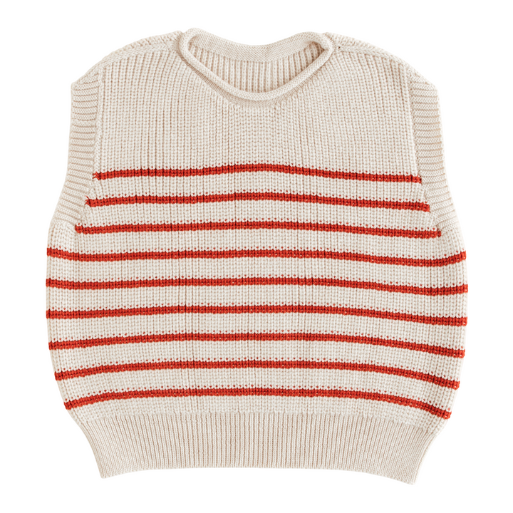 Hvid Vest Harvey Kids Cream - Red