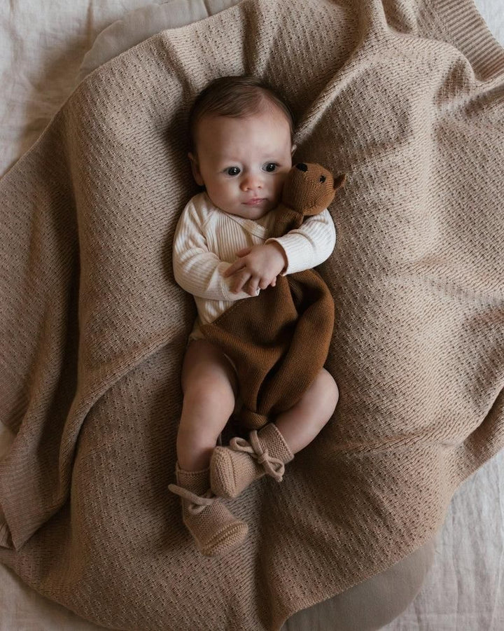 Hvid Blanket Dora Sand - La Gentile Store