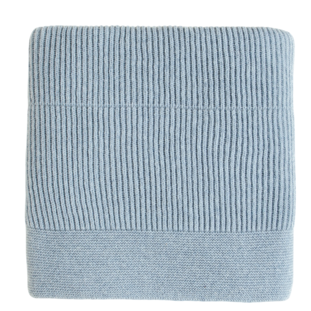 Hvid Blanket Gaston Frost Blue - La Gentile Store