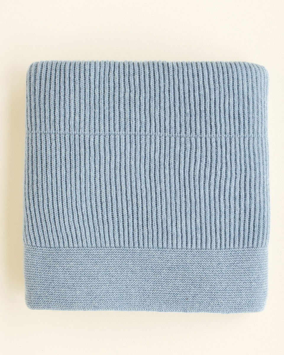 Hvid Blanket Gaston Frost Blue - La Gentile Store
