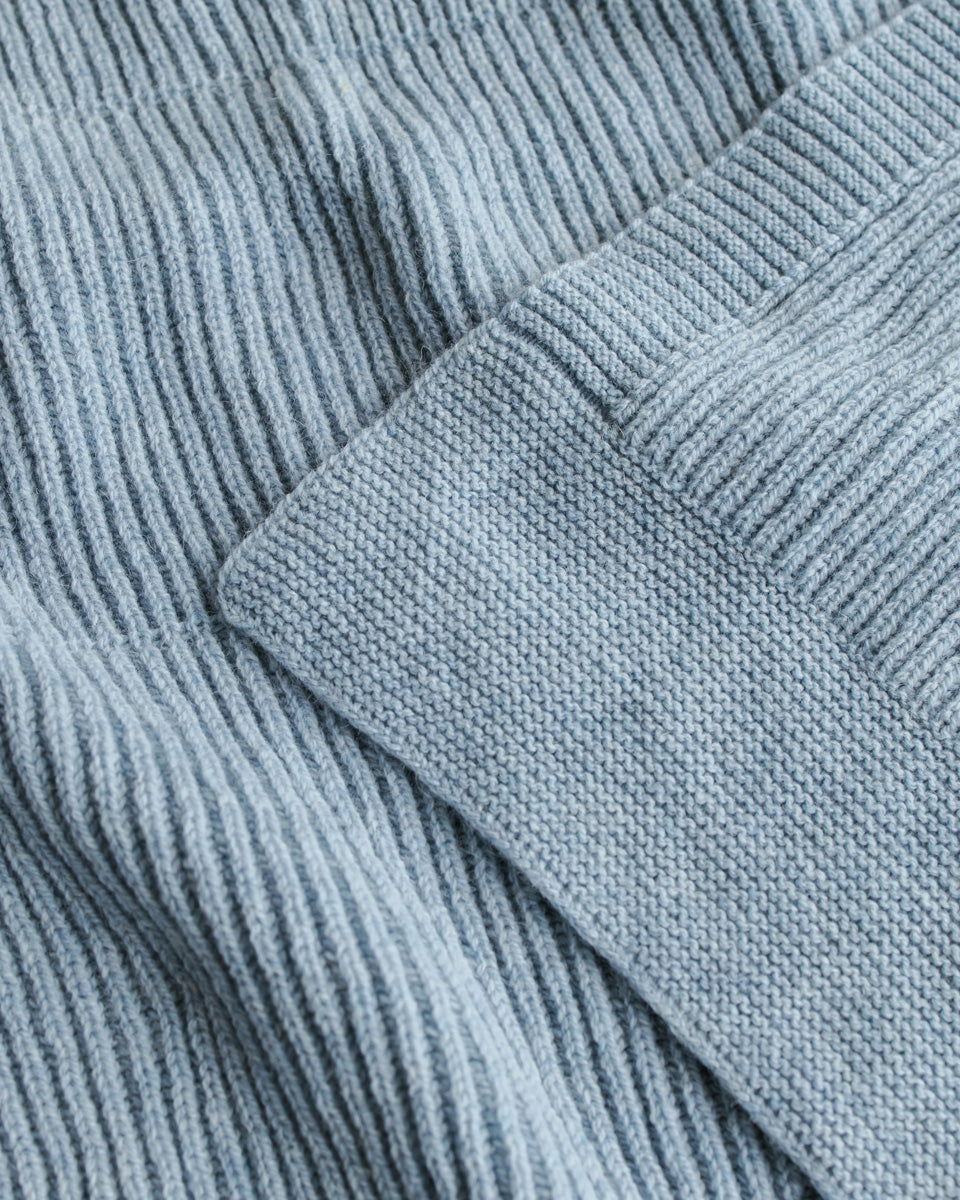 Hvid Blanket Gaston Frost Blue - La Gentile Store