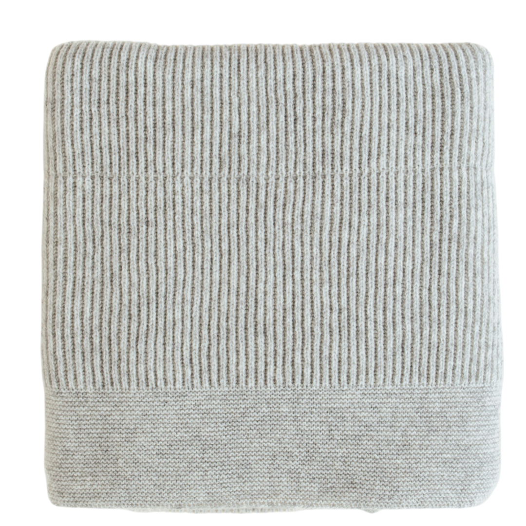 Hvid Blanket Gaston Soft Grey - La Gentile Store