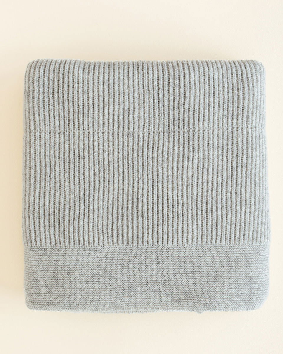 Hvid Blanket Gaston Soft Grey - La Gentile Store