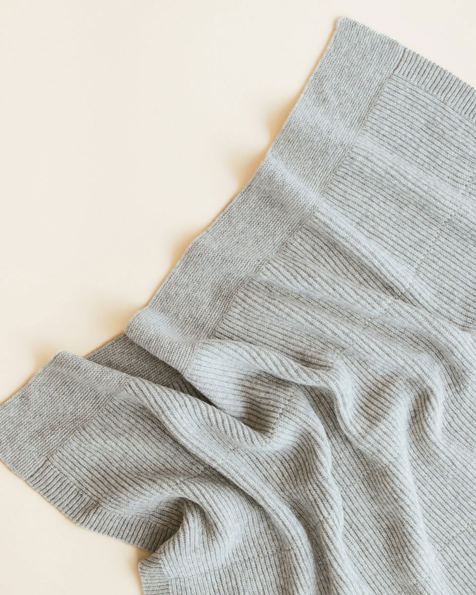 Hvid Blanket Gaston Soft Grey - La Gentile Store