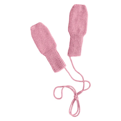 Hvid Fiza Wollen Babywanten – Cotton Candy