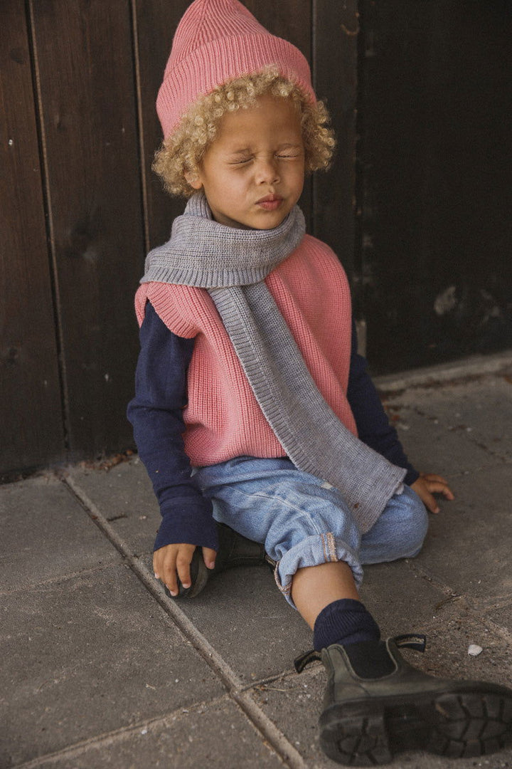 Hvid Fonzie Kids Beanie Bubblegum - La Gentile Store